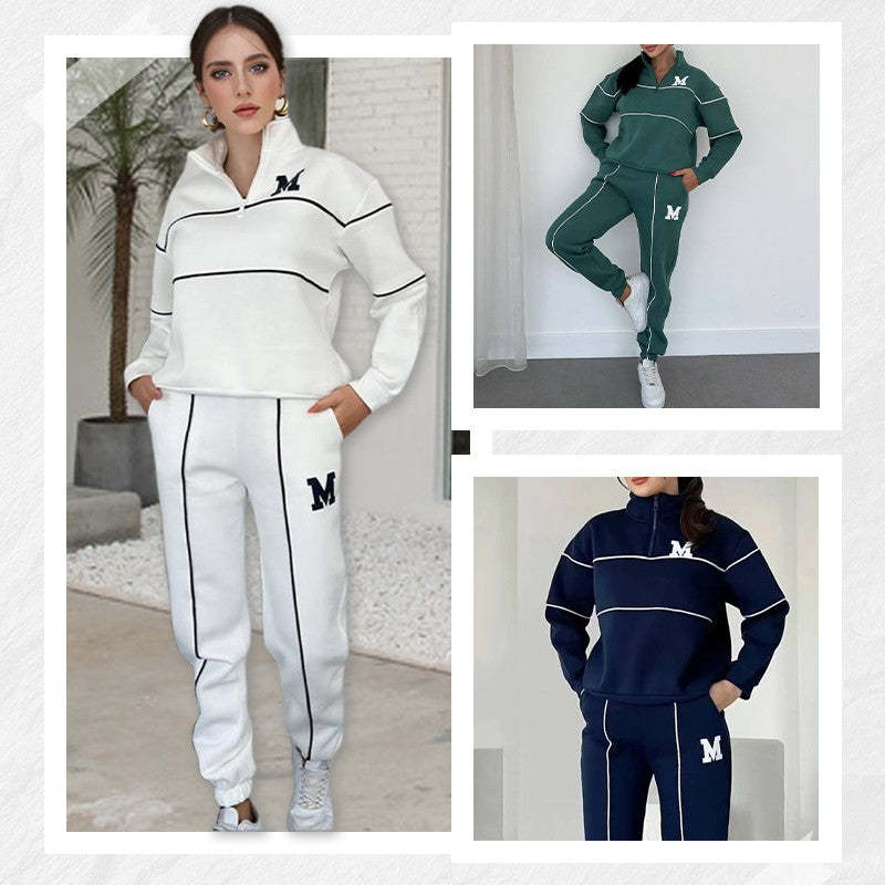 Womens 2 Piece Outfits Lounge Hoodless Pullover Sweatshirt Sweatsuit Sets Sweatshirt Baggy Fashion Sweatpants With Pockets